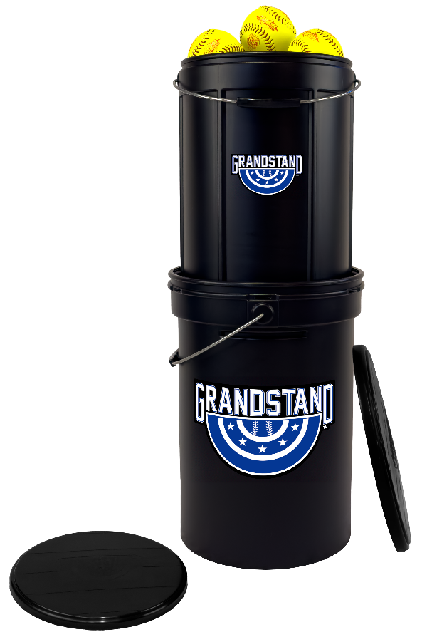 softball bucket ball caddy alternative with lid